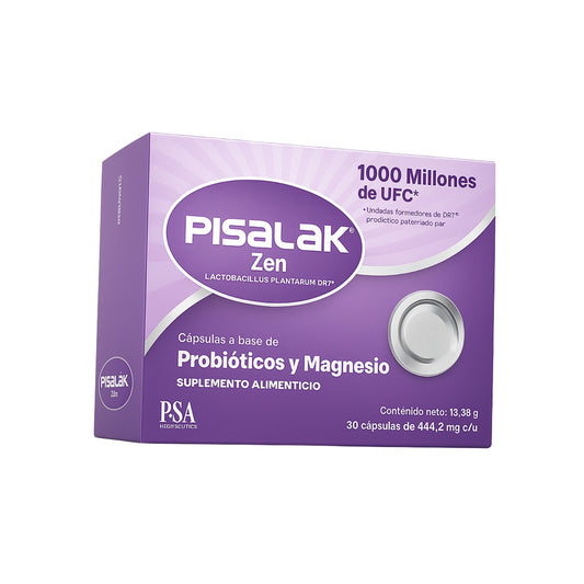 Pisalak Zen Suplemento Alimenticio Probióticos Magnesio 1000 M Ufc / 56.25 Mg Con 30 Cápsulas